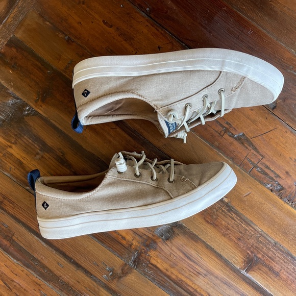Sperry Crest Vibe Washed Linen Boat Shoe - Picture 8 of 14